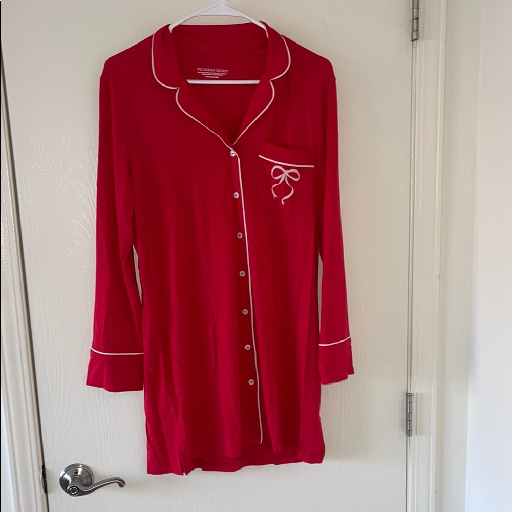 Victoria's Secret Red Bow Sleep Shirt